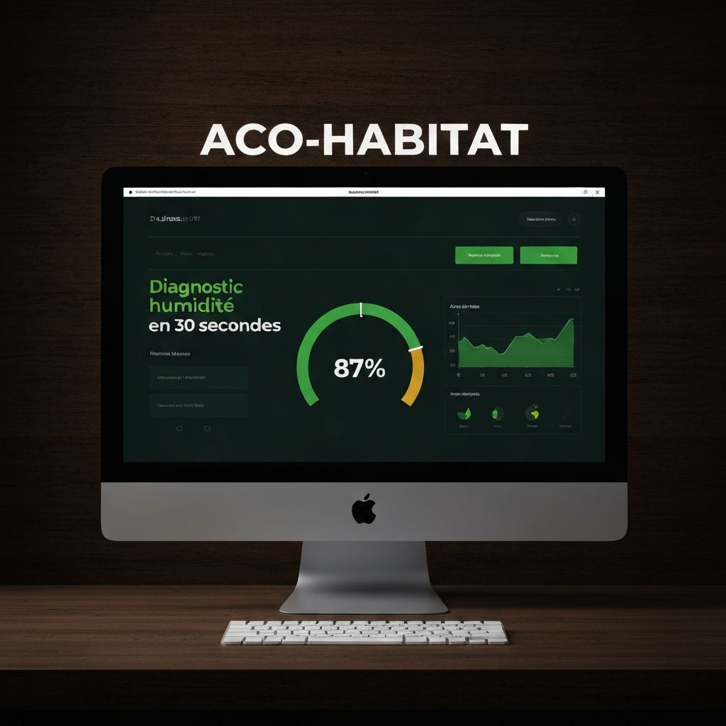 Interface ACO-HABITAT - Diagnostic d'humidite par IA avec analyse a 87%